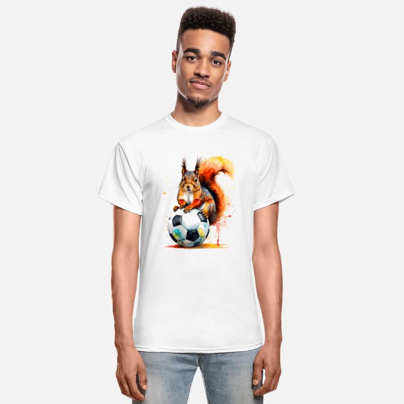 Squirrel Football Soccer Colorful Animal Graphic