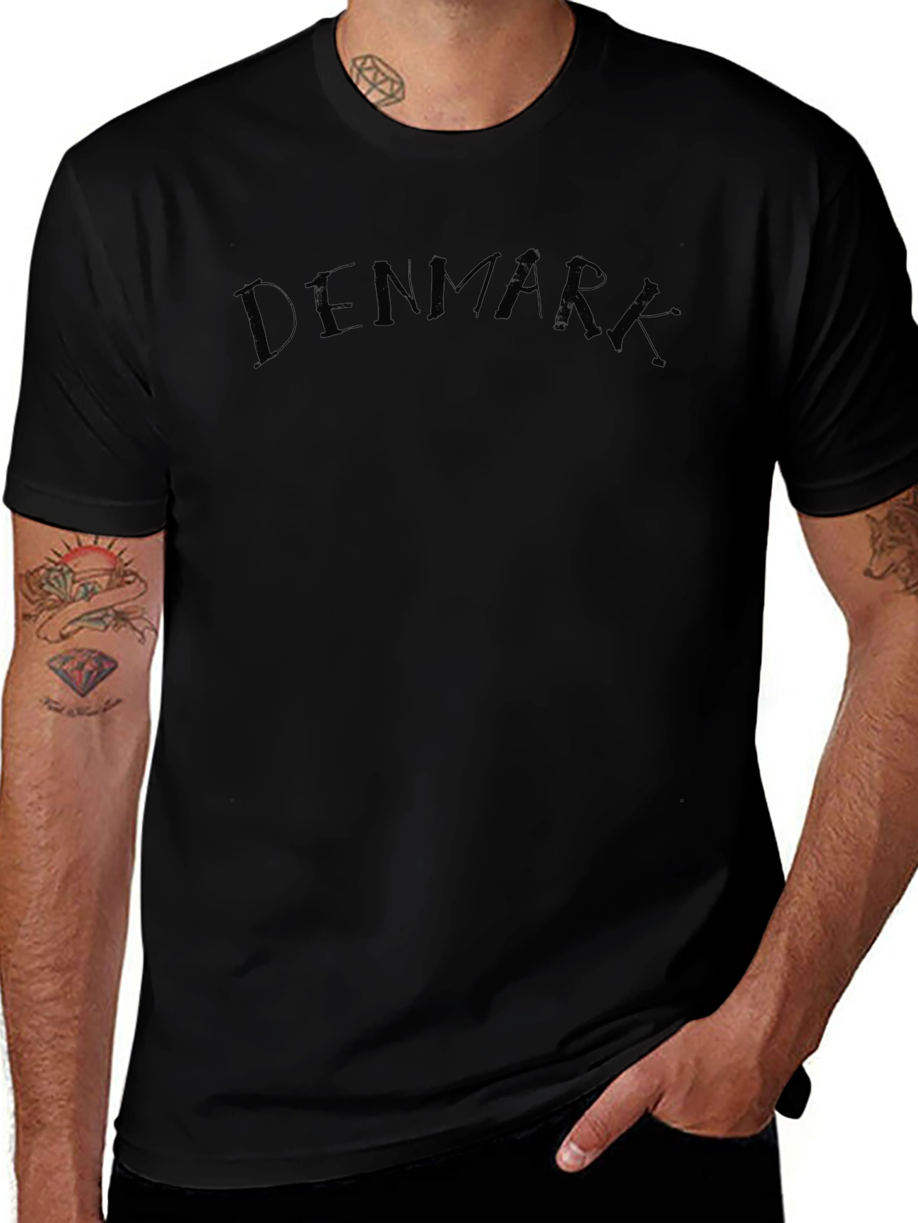 Denmark Graphic T-Shirt - Black Casual Tee