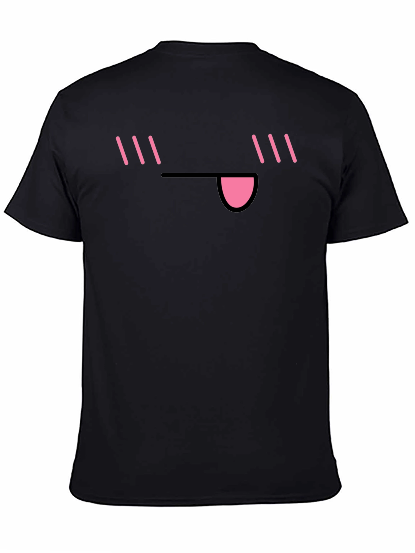 Fun Anime Face Black T-Shirt