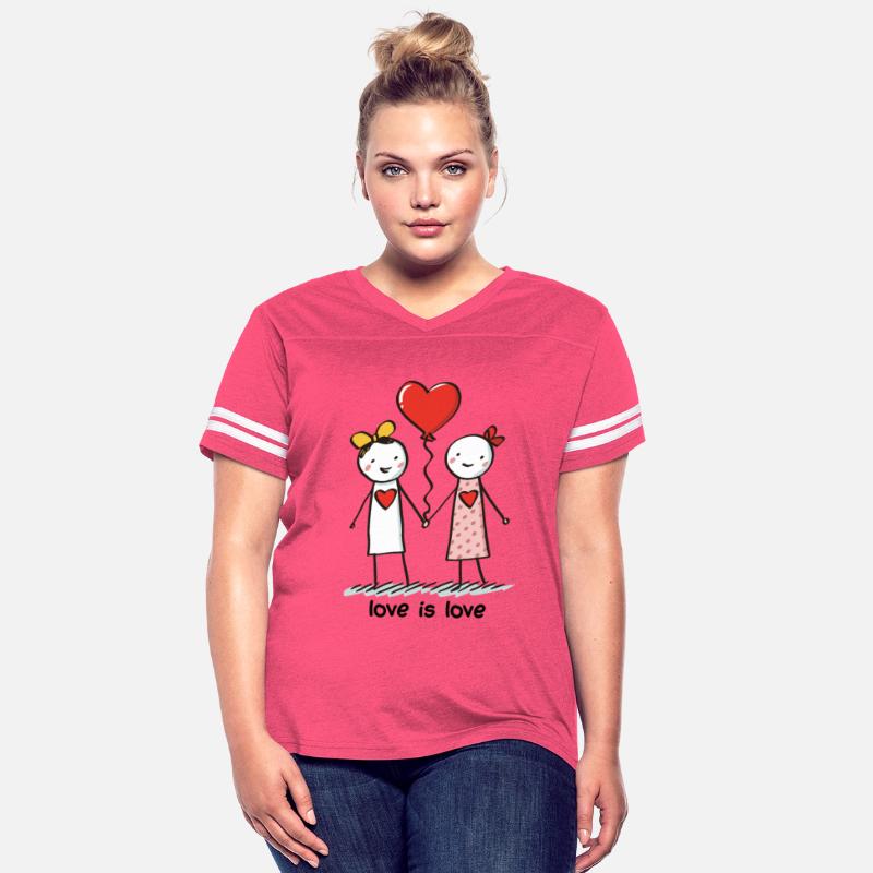 Stick Figure Lesbian Lovers Love is Love