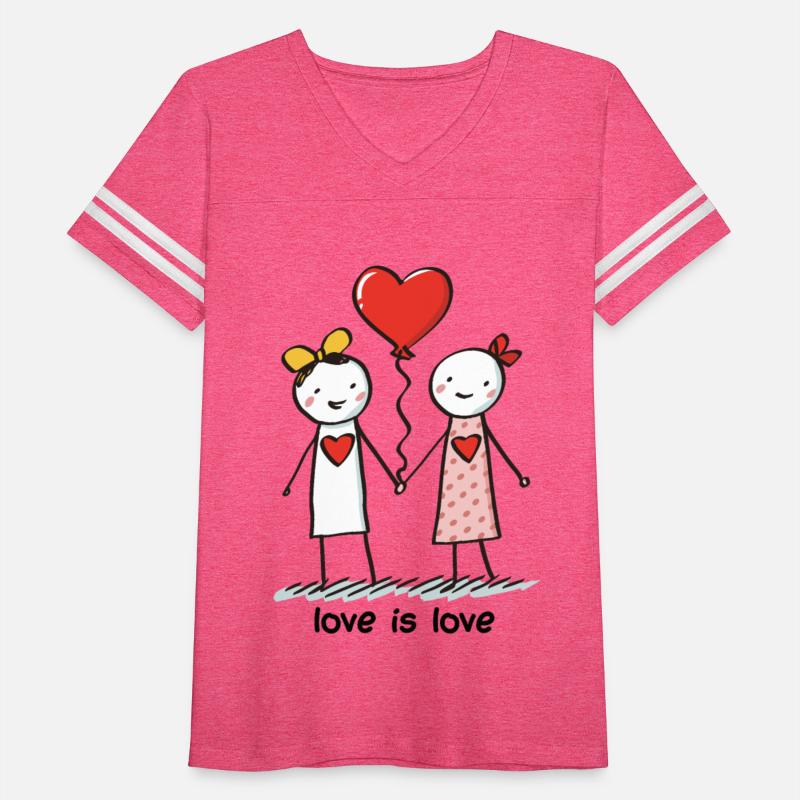 Stick Figure Lesbian Lovers Love is Love