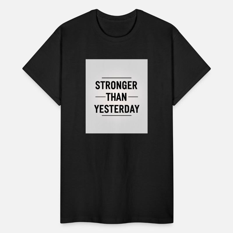 Stronger Than Yesterday Minimalist Motivational