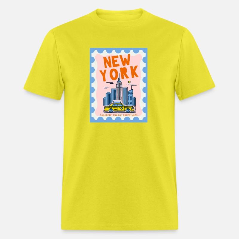 Summer New York Trip Retro Stamp Travel