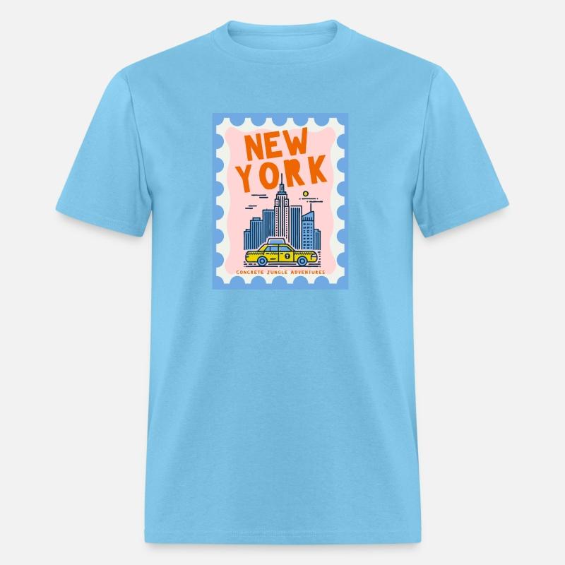 Summer New York Trip Retro Stamp Travel