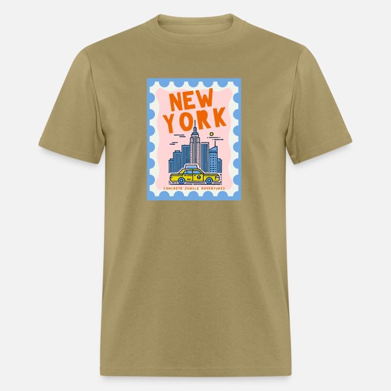 Summer New York Trip Retro Stamp Travel