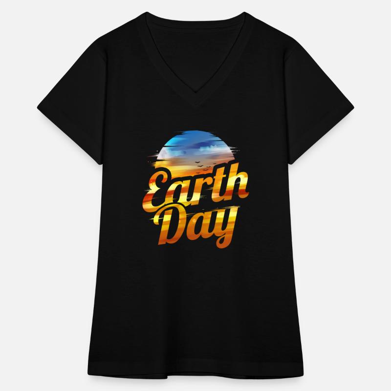 Sun Down With Flying Birds For Earth Day