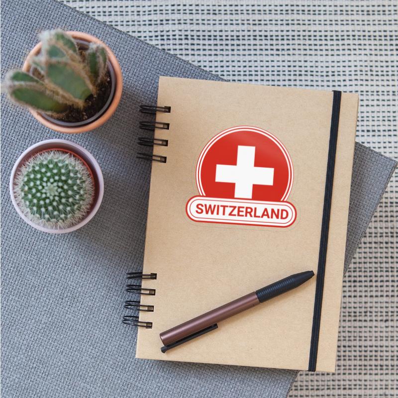 Switzerland Country Badge - Switzerland Flag