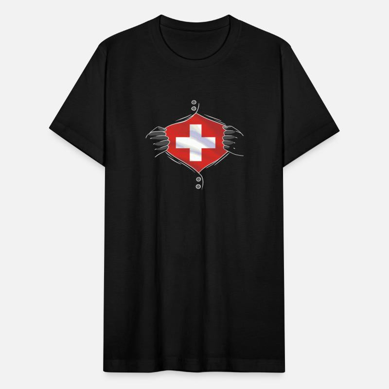 Switzerland flag proud