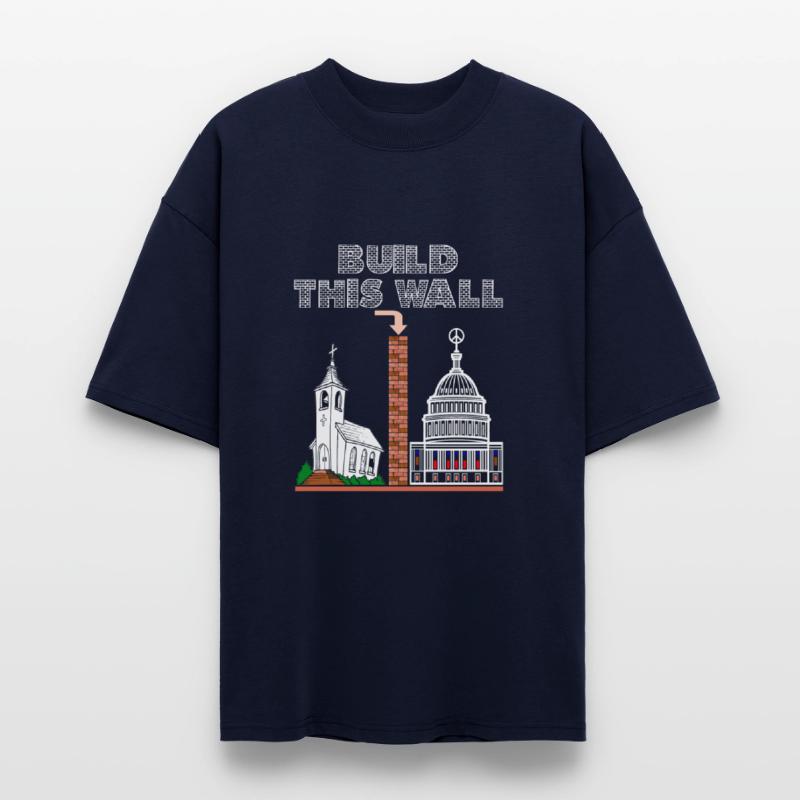 T-Shirt Build a Wall church and state tee gift