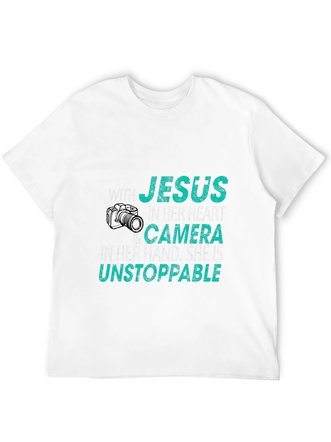 Jesus Camera Unstoppable Black T-Shirt