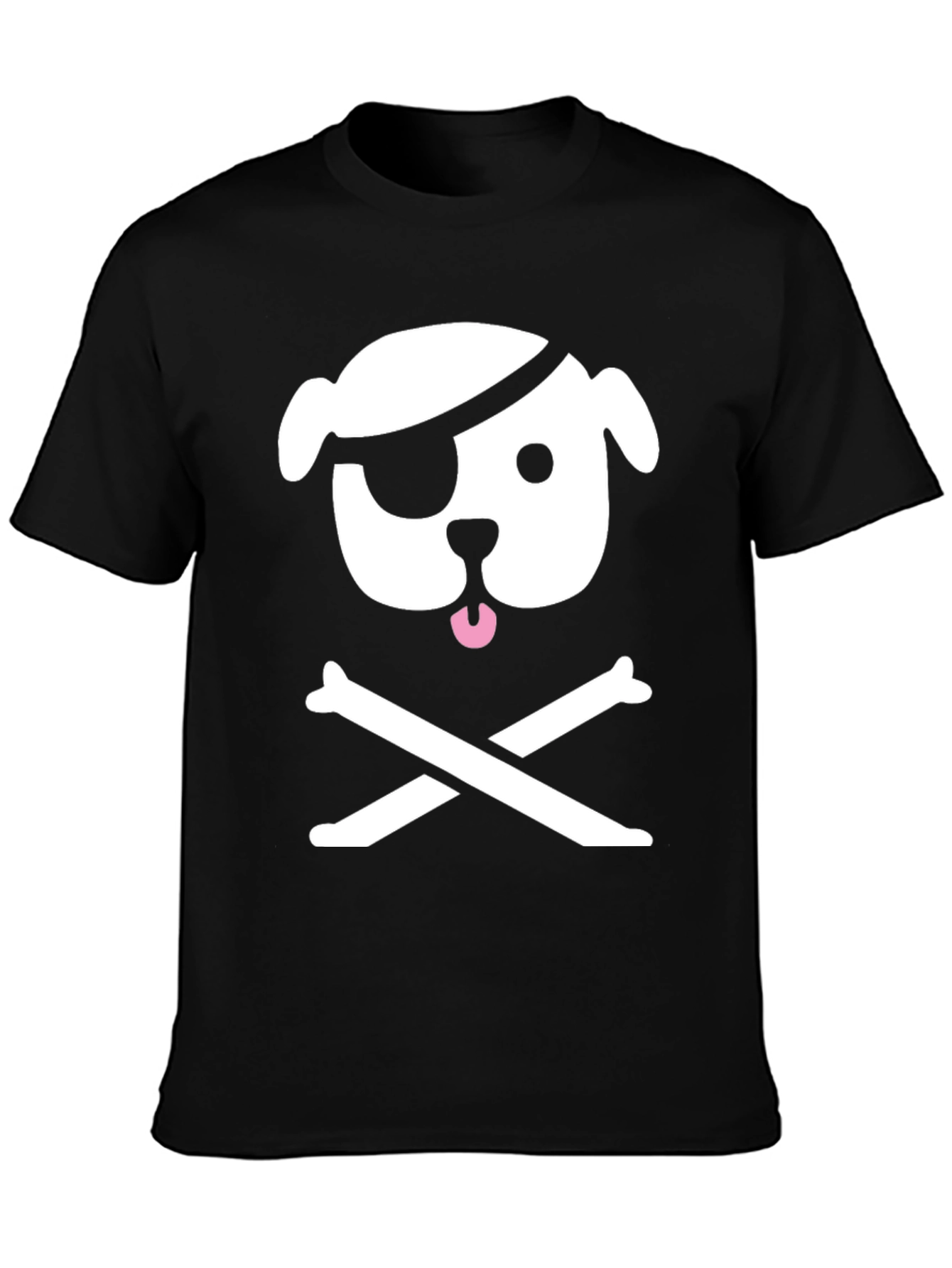 Pirate Dog Graphic T-Shirt - Black