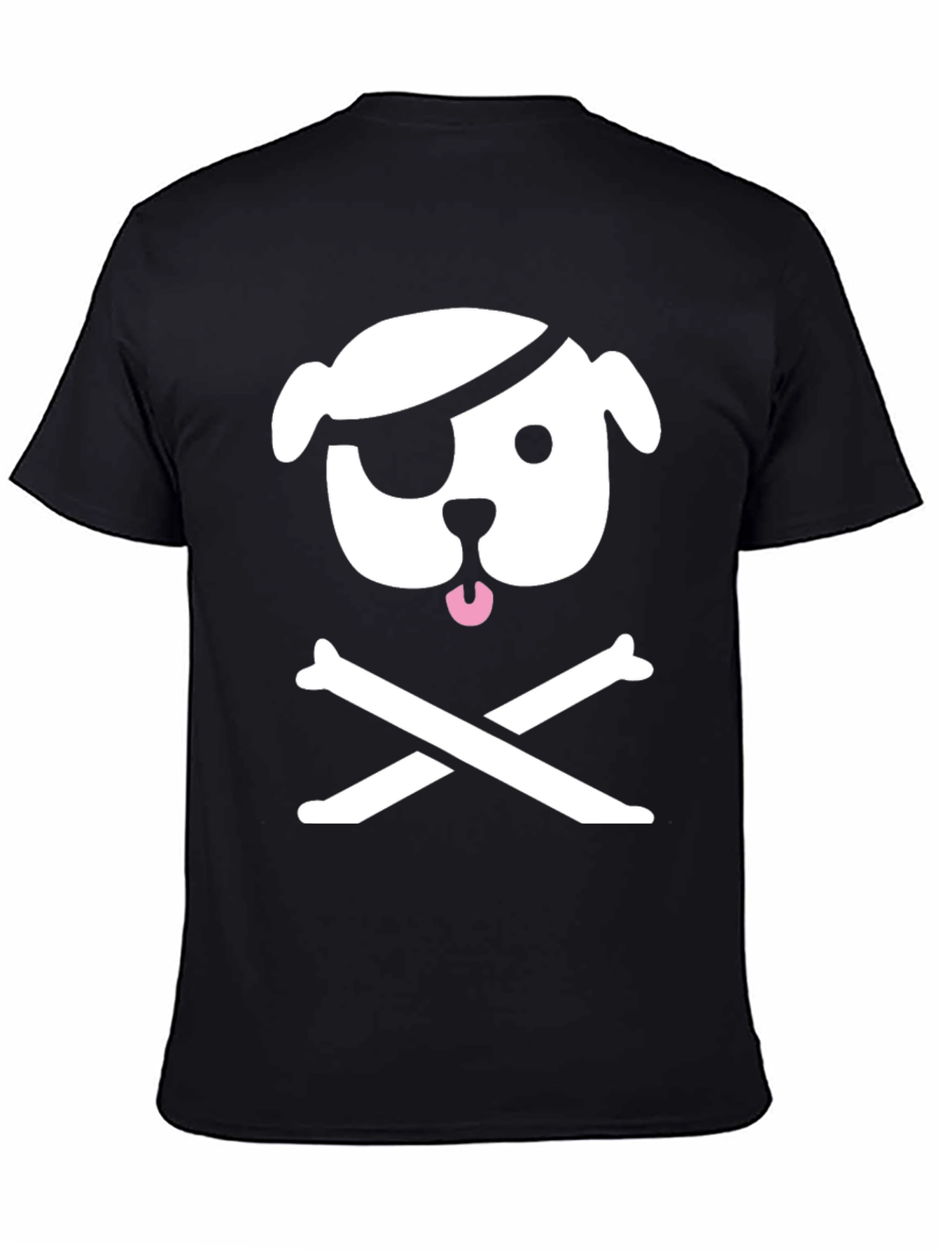 Pirate Dog Graphic T-Shirt - Black