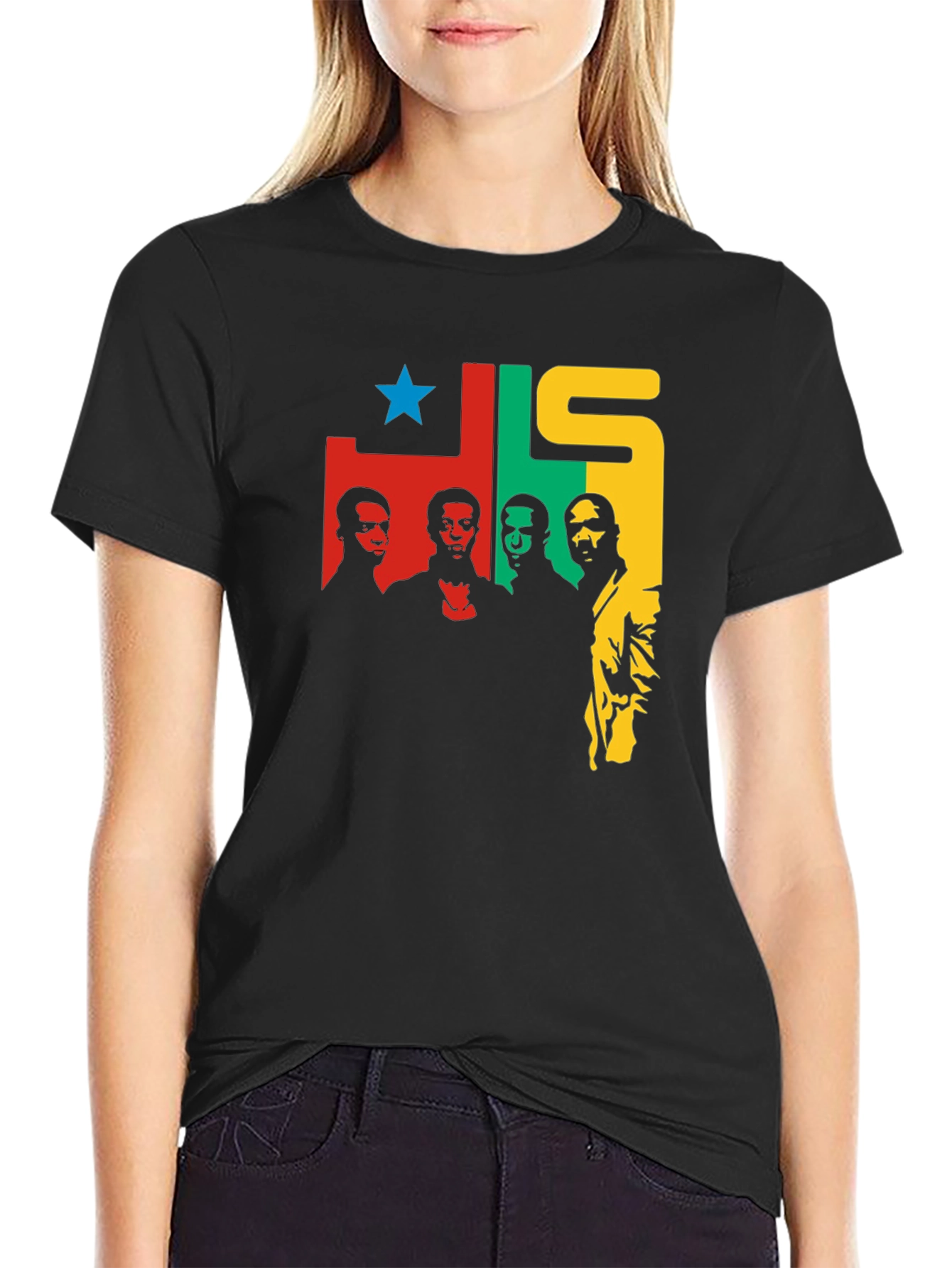 JLS T-Shirt - Black Crew Neck Graphic Tee