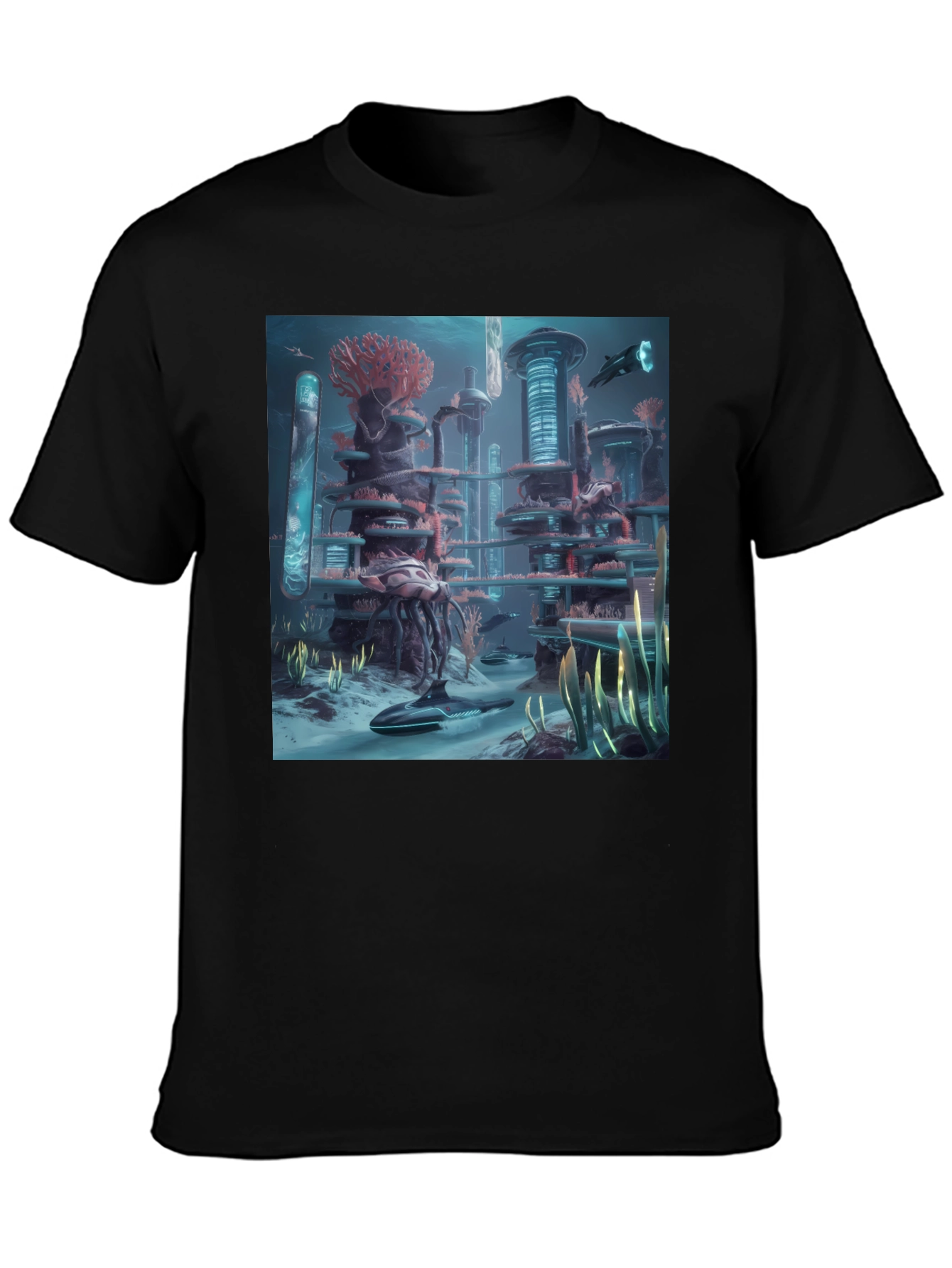 Futuristic Underwater City Graphic Tee
