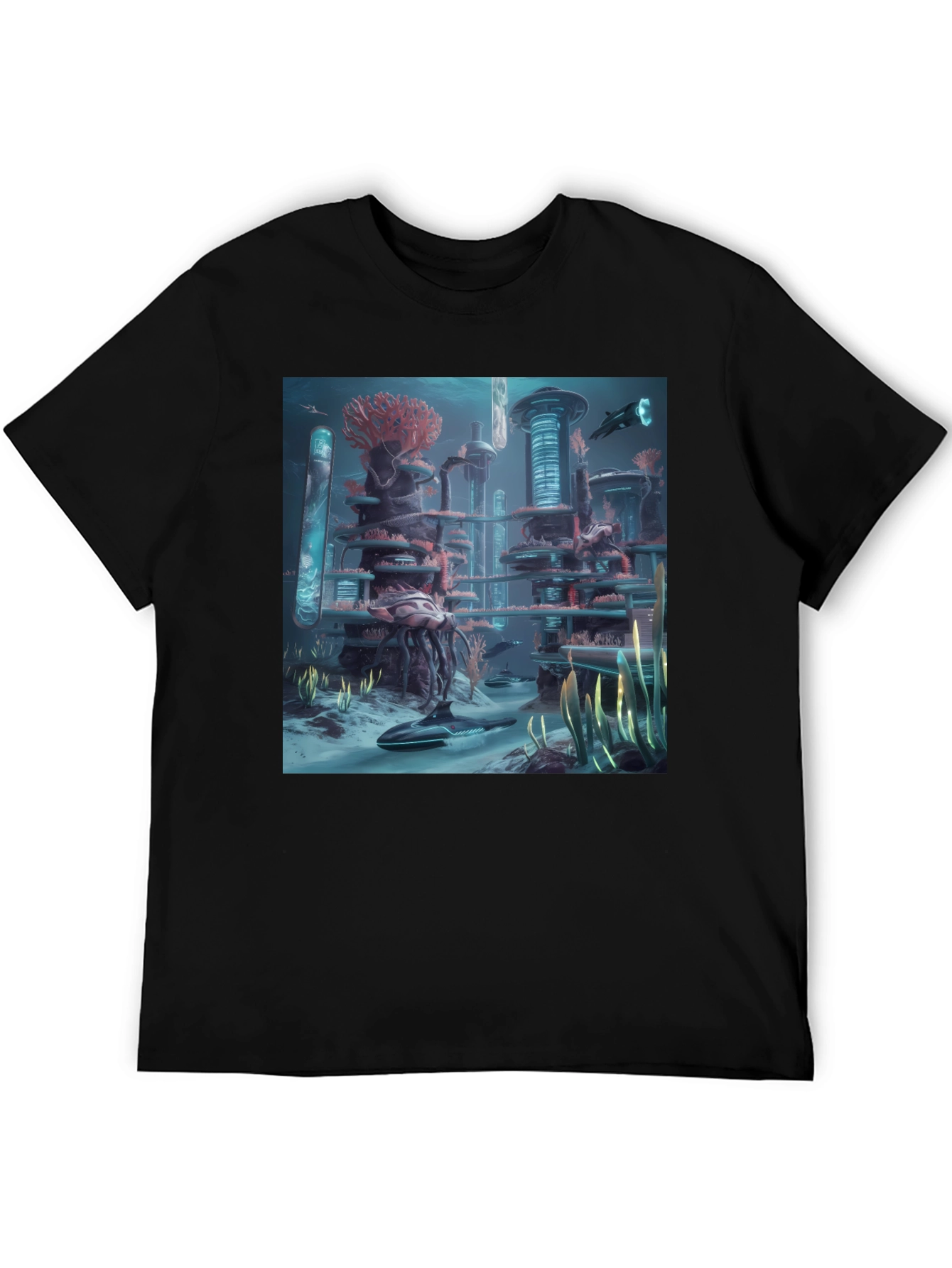 Futuristic Underwater City Graphic Tee