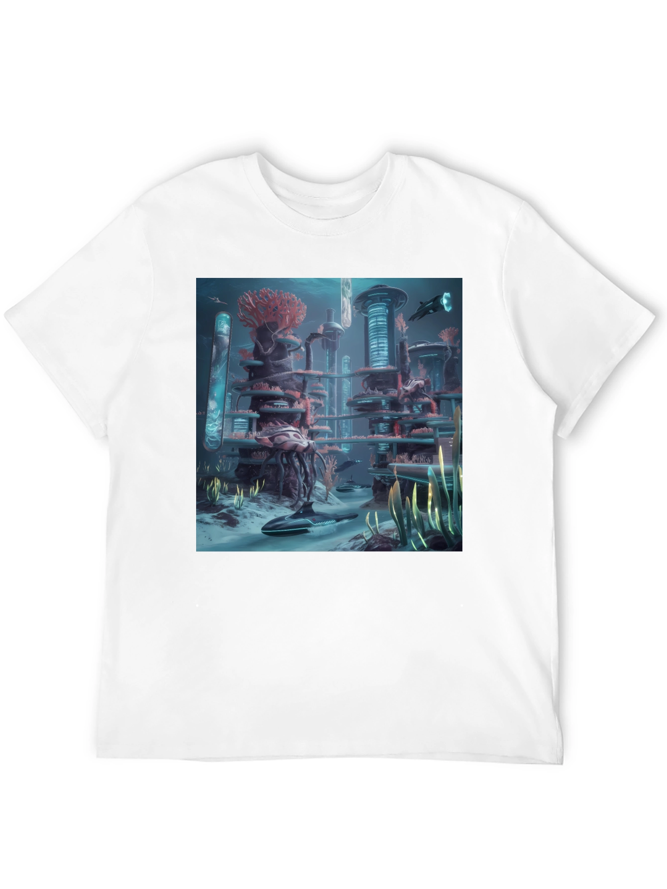 Futuristic Underwater City Graphic Tee
