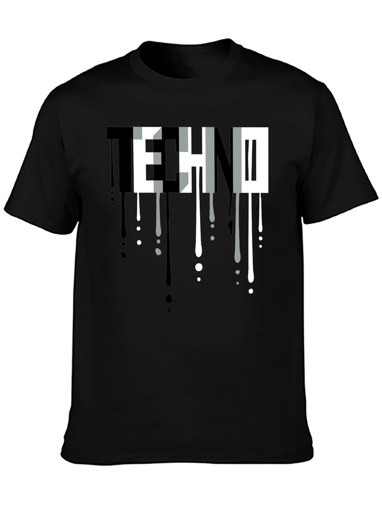 Techno Drip Graphic Tee - Modern Streetwear
