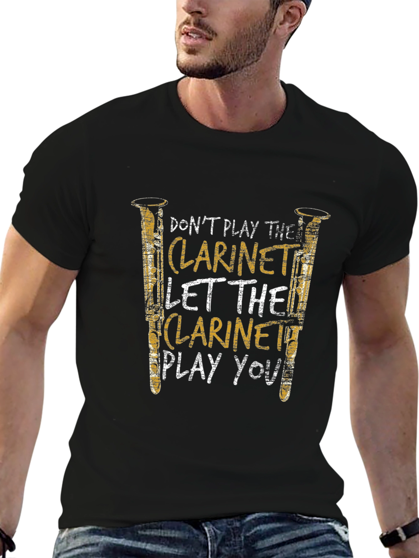 Clarinet Player Graphic T-Shirt - Music Lover Tee