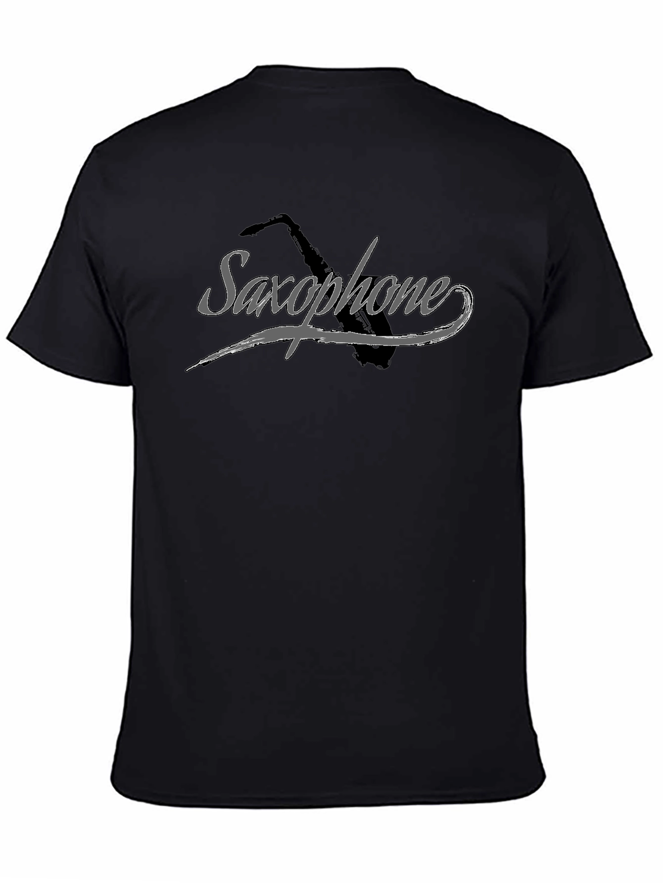 Saxophone Graphic Tee - Musicians Black T-Shirt