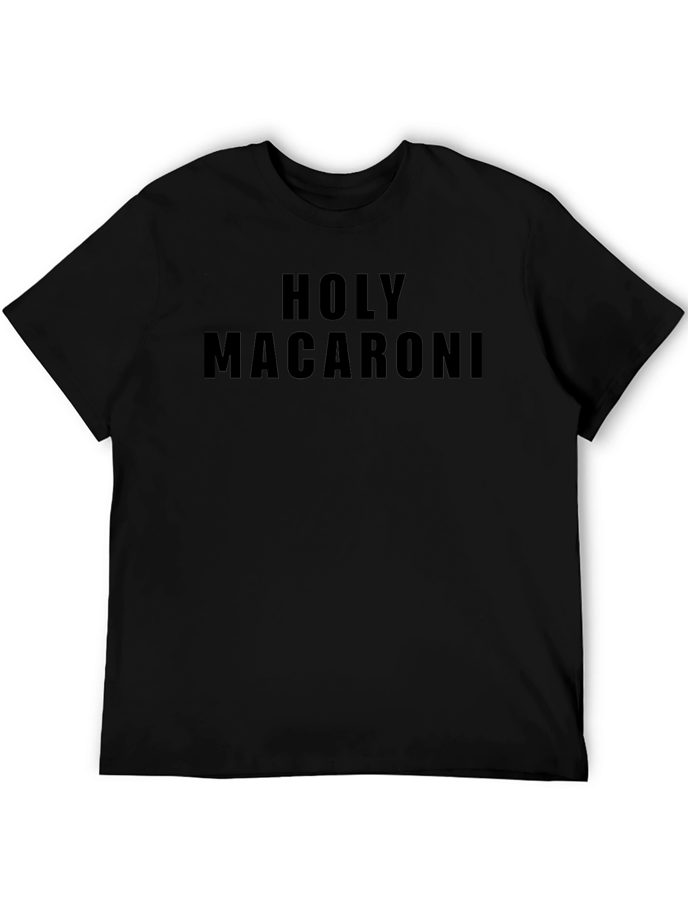 Holy Macaroni Graphic Tee - Soft Black T-Shirt