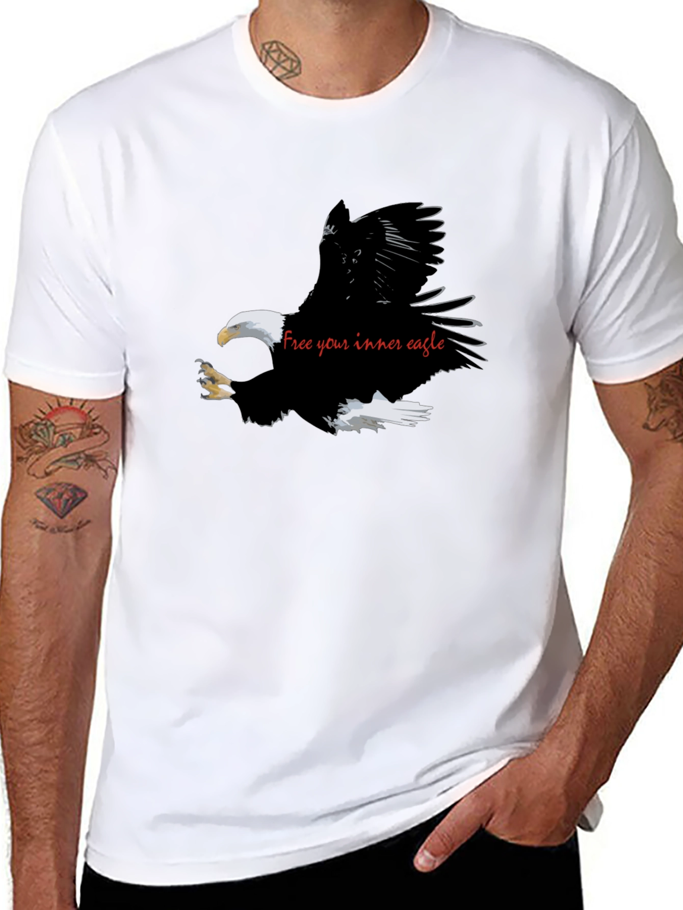 Eagle Graphic Black T-Shirt - Free Your Inner Eagle