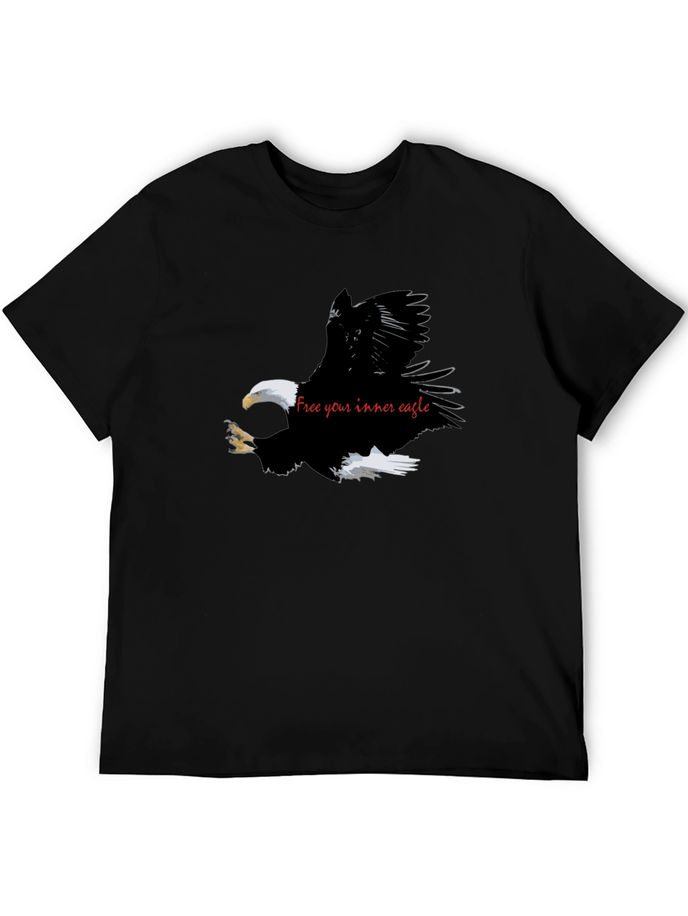 Eagle Graphic Black T-Shirt - Free Your Inner Eagle
