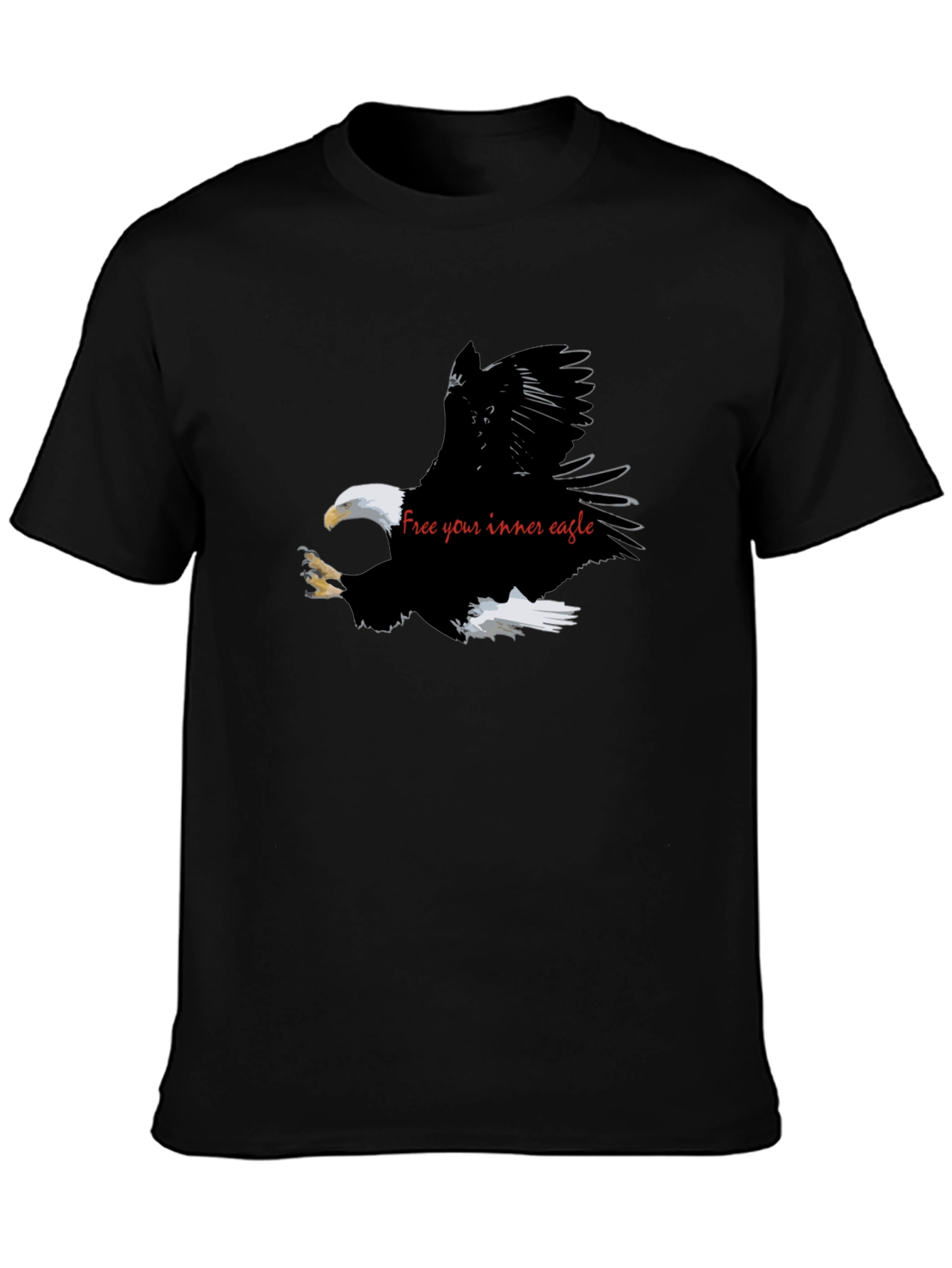 Eagle Graphic Black T-Shirt - Free Your Inner Eagle