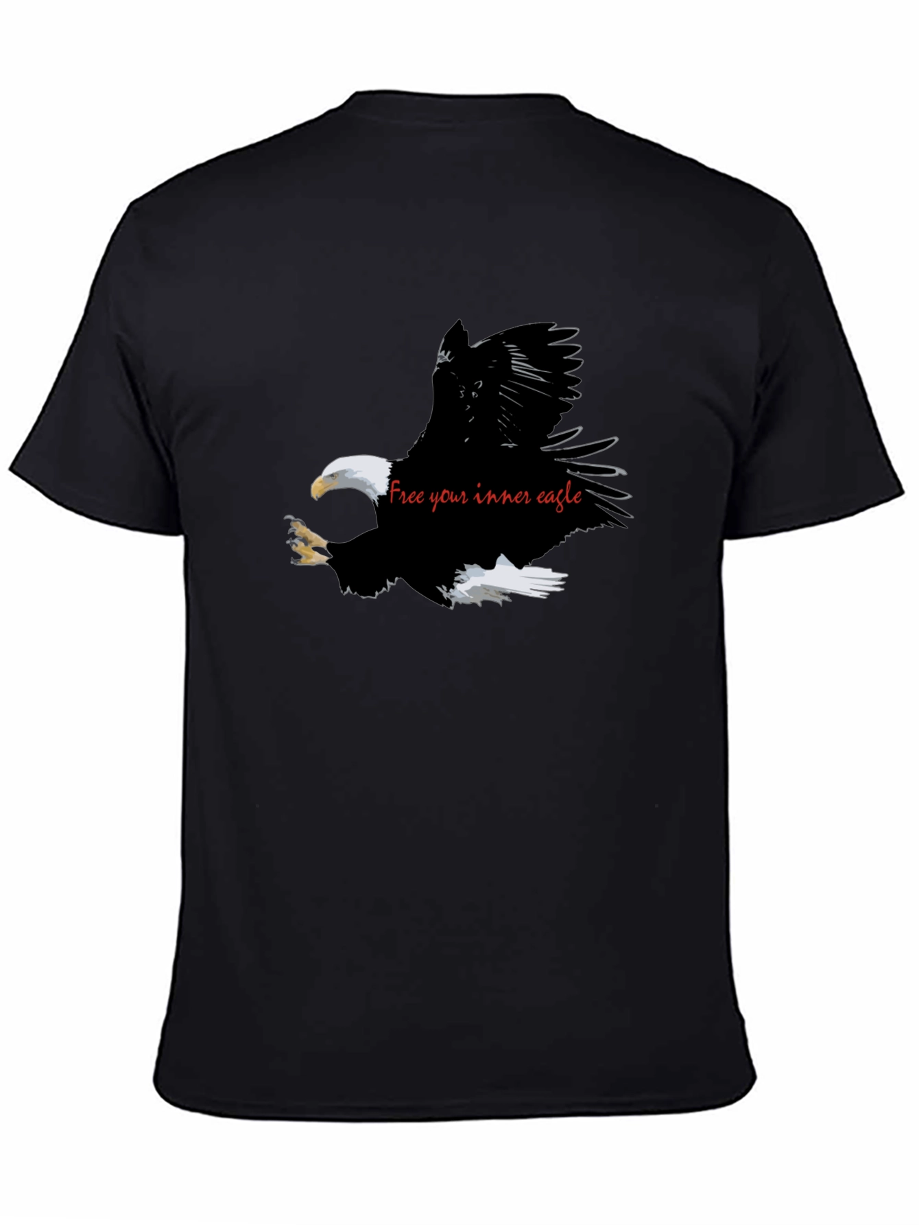 Eagle Graphic Black T-Shirt - Free Your Inner Eagle
