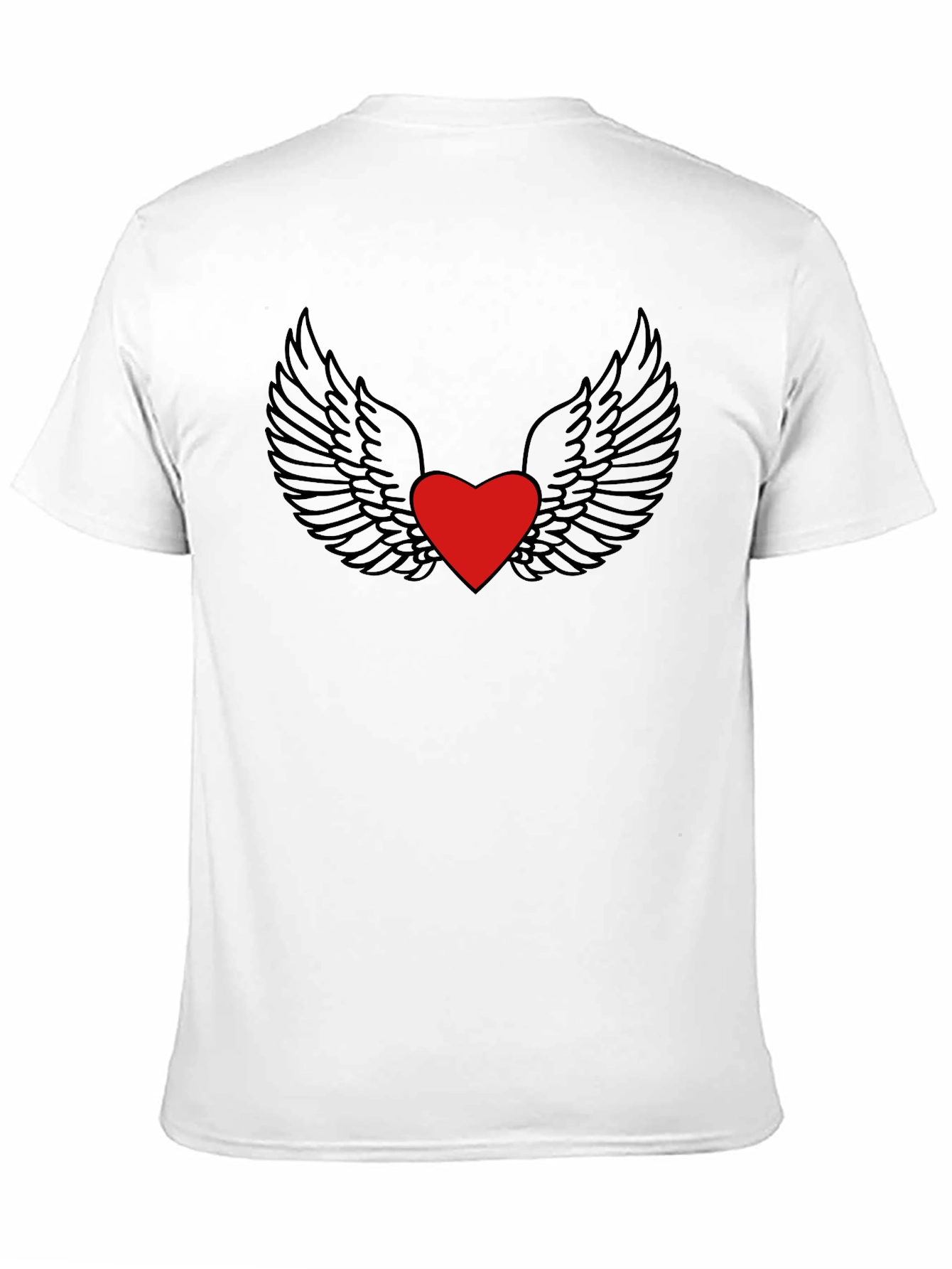 Winged Heart Graphic Tee - Black Casual Shirt