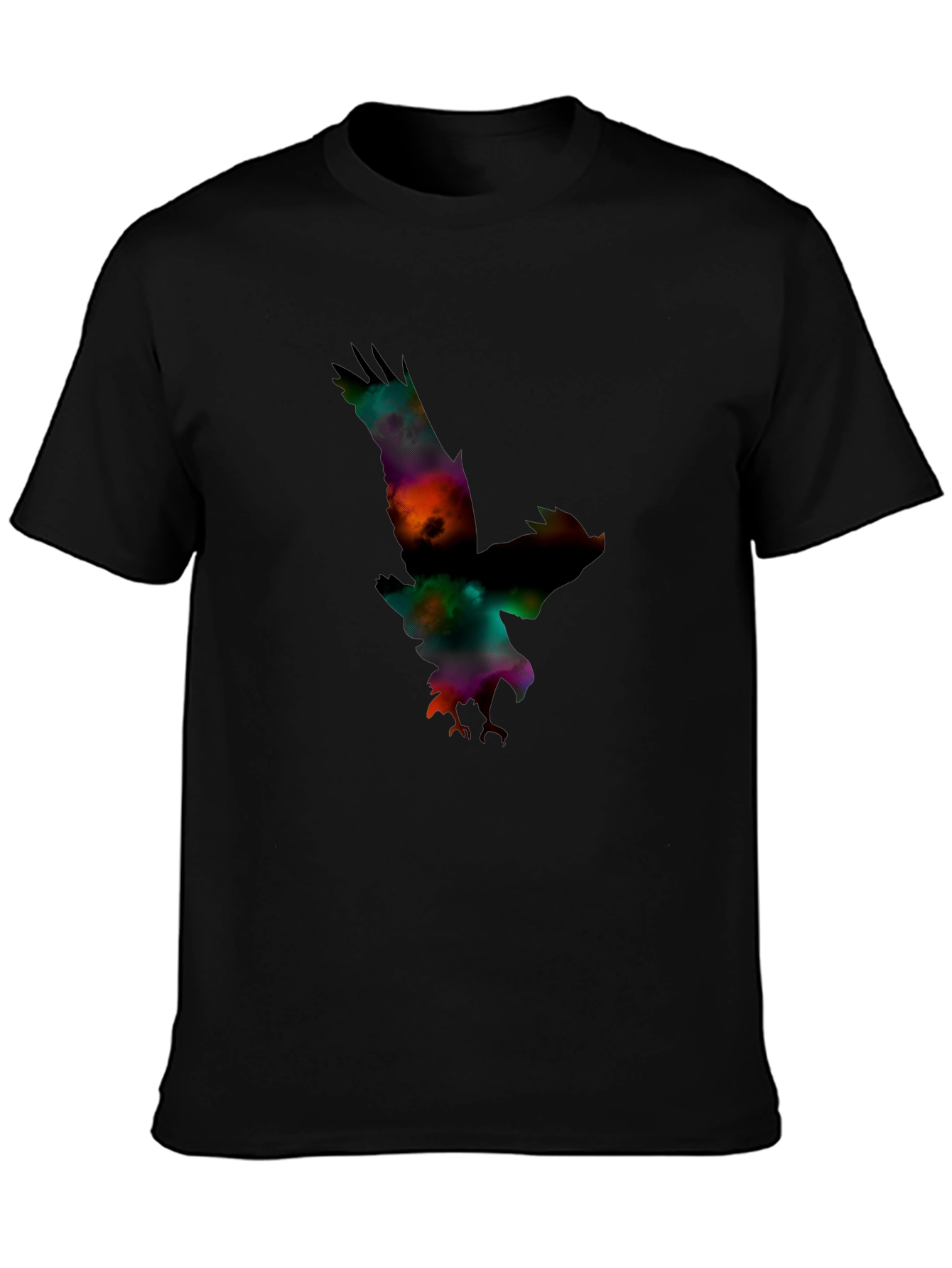 Mens Black Eagle Graphic Print T-Shirt