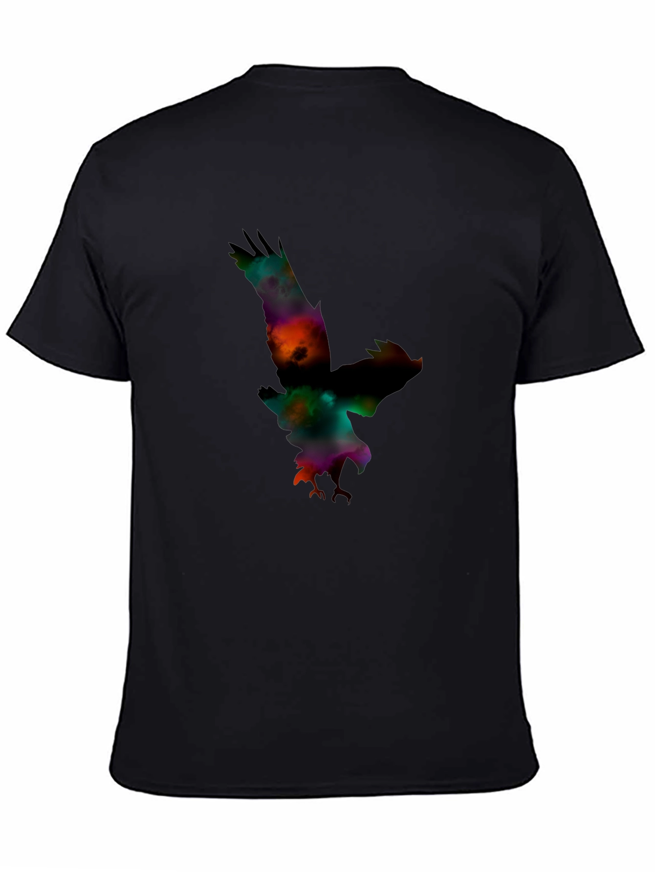 Mens Black Eagle Graphic Print T-Shirt