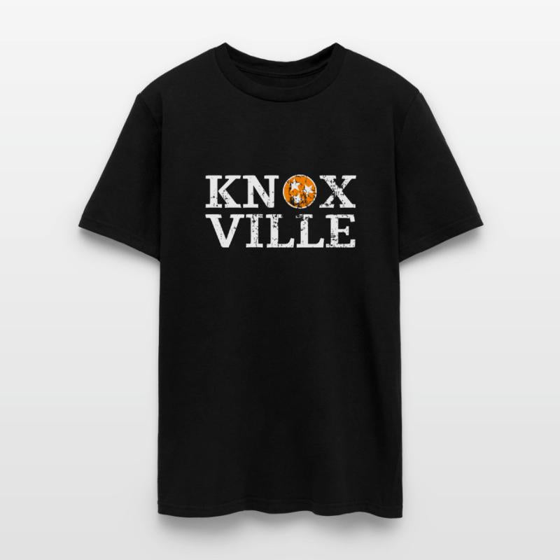 Tennessee State Flag Distressed Orange White