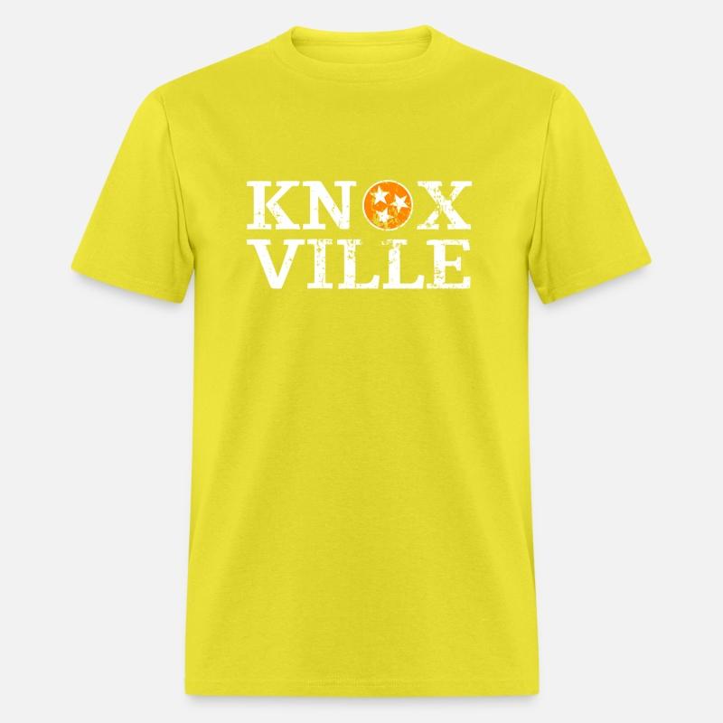 Tennessee State Flag Distressed Orange White