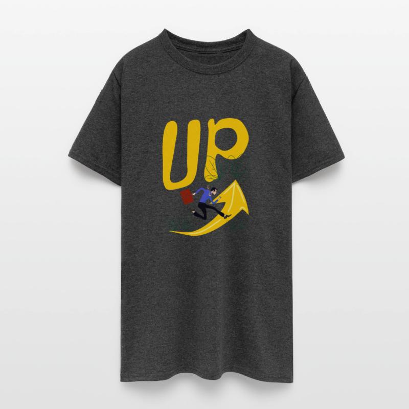 the businessman with charts of growth