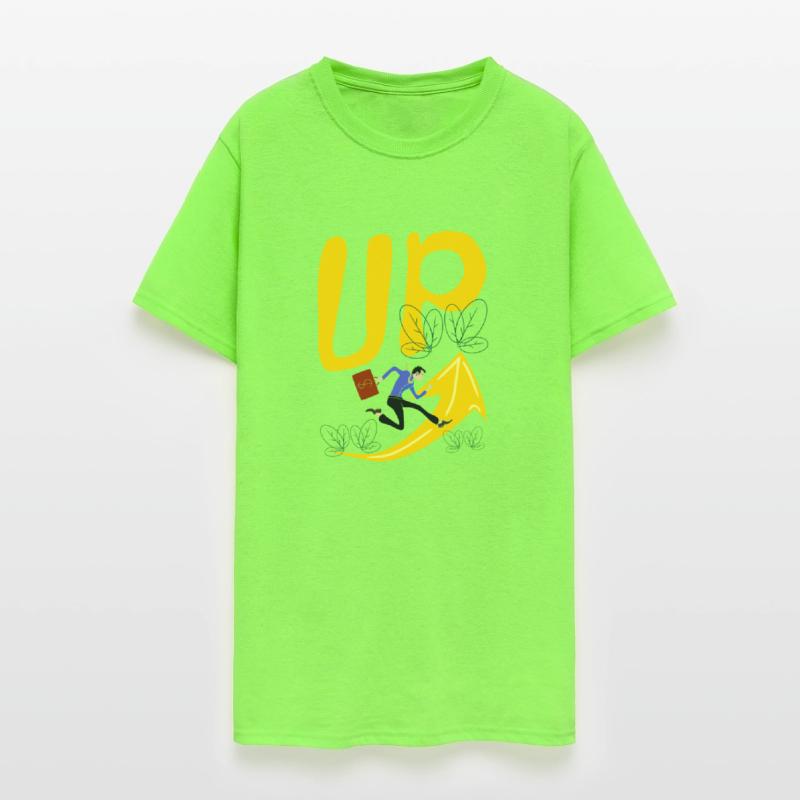 the businessman with charts of growth