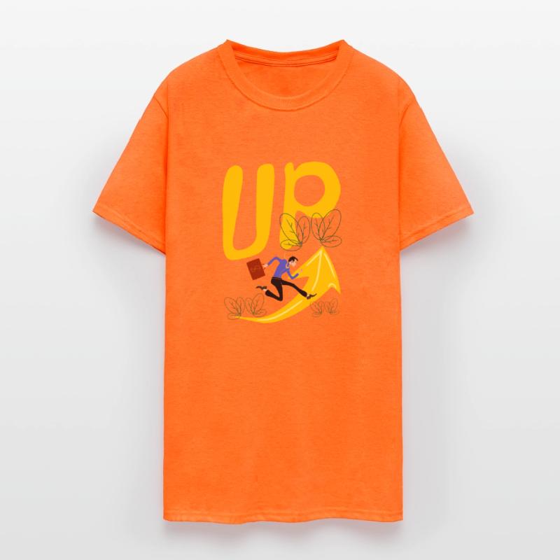 the businessman with charts of growth