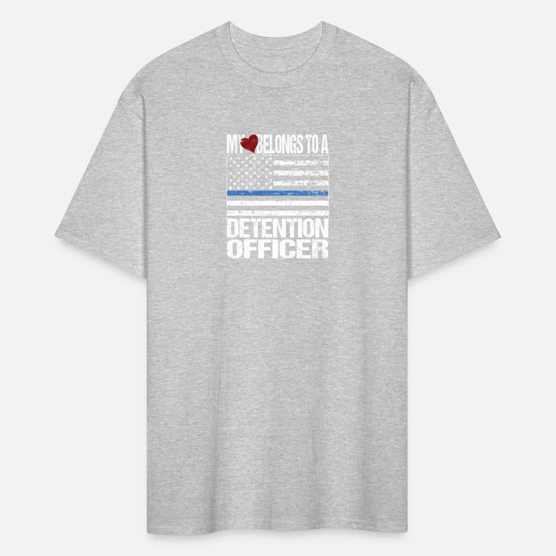 Thin Blue Line Flag - Detention Officer Family T-S