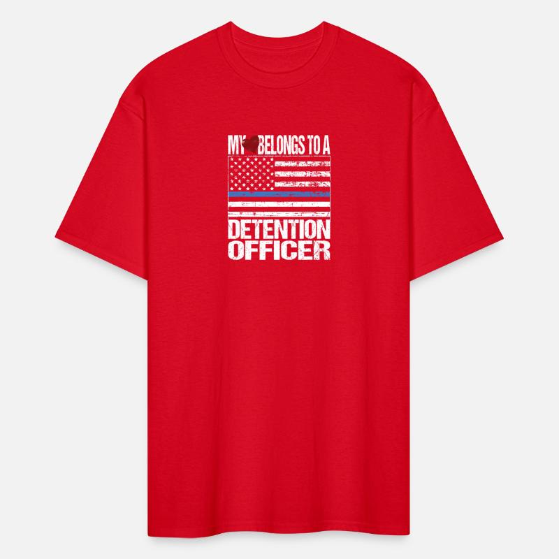 Thin Blue Line Flag - Detention Officer Family T-S