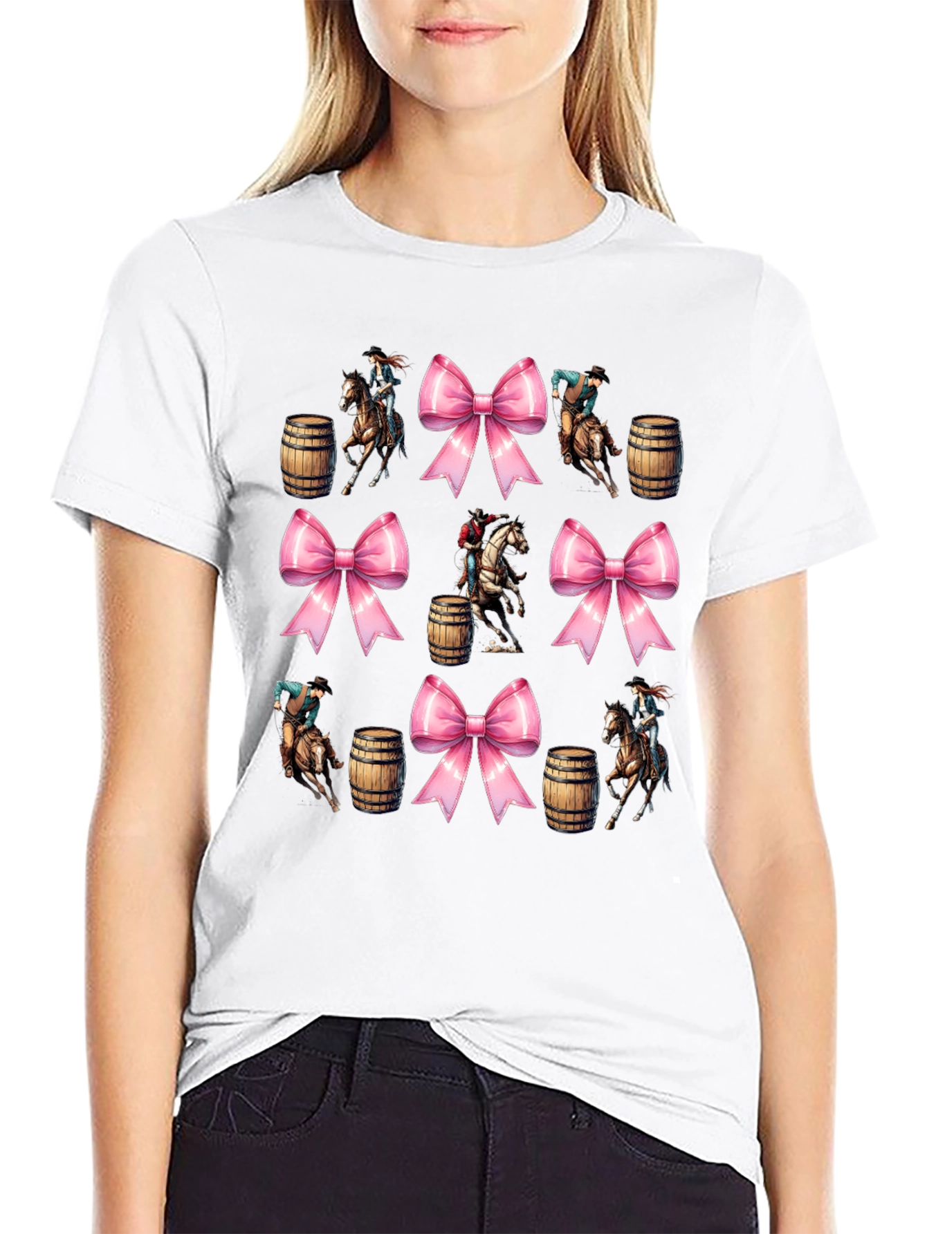 Western Rodeo Bow Pattern T-Shirt