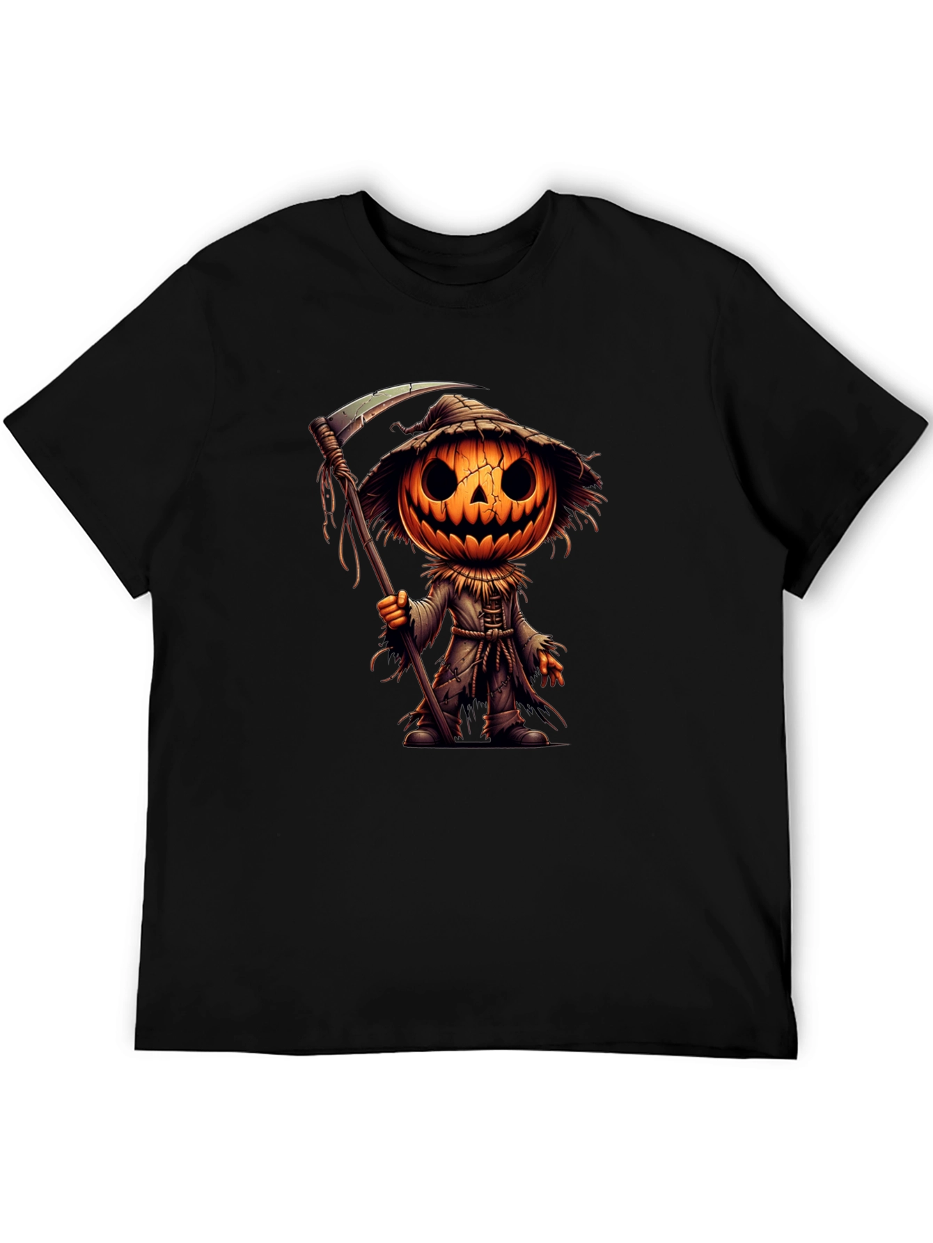 Halloween Pumpkin Scarecrow Graphic Tee