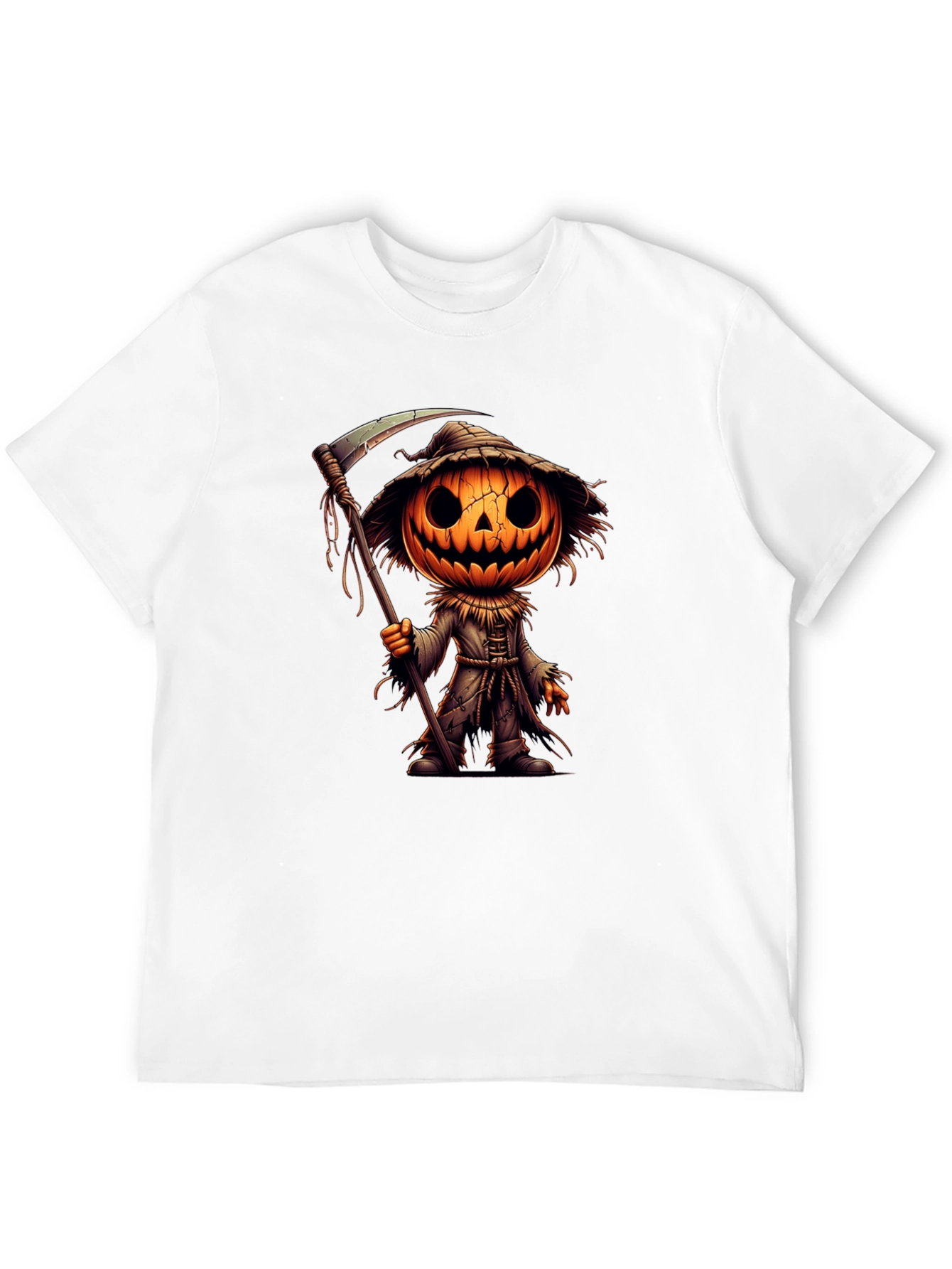 Halloween Pumpkin Scarecrow Graphic Tee
