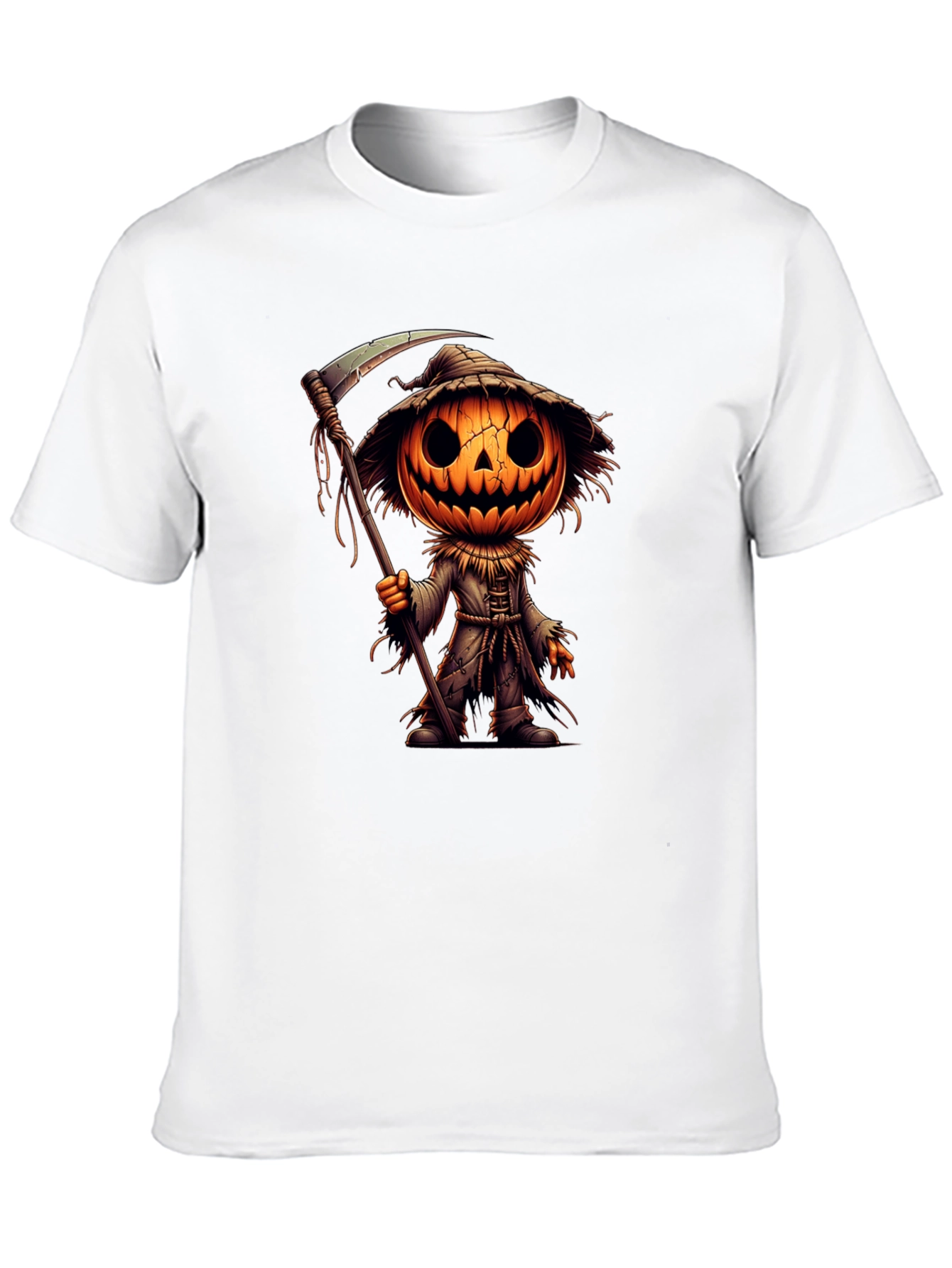 Halloween Pumpkin Scarecrow Graphic Tee