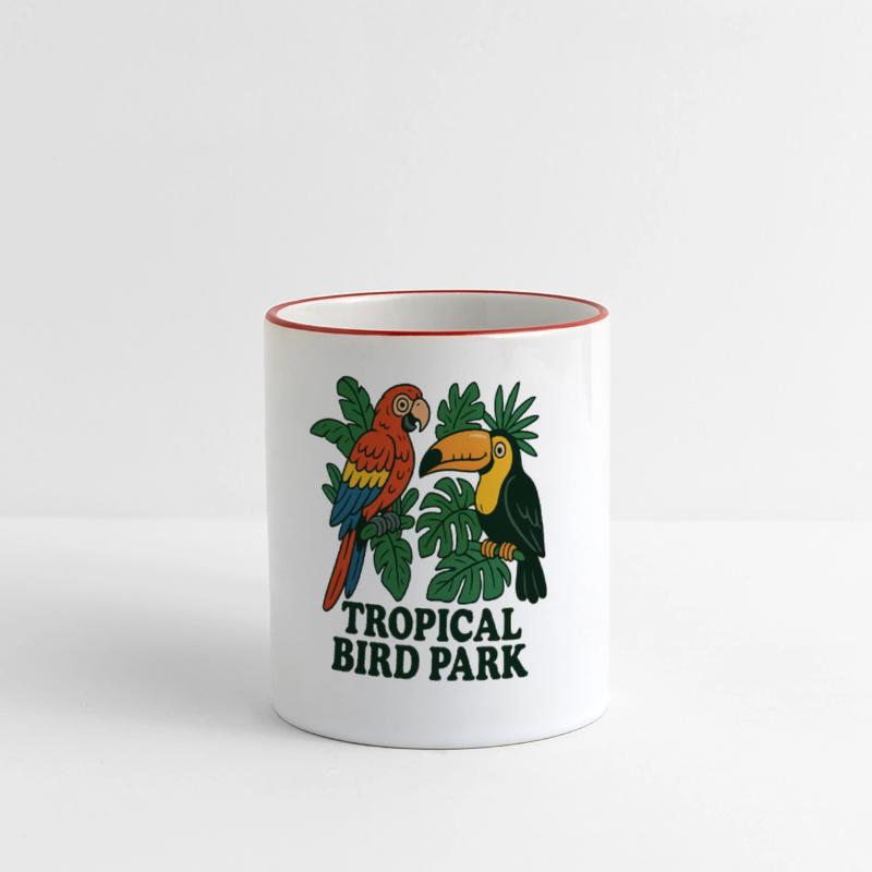 Tropical Bird Park Nature Illustration