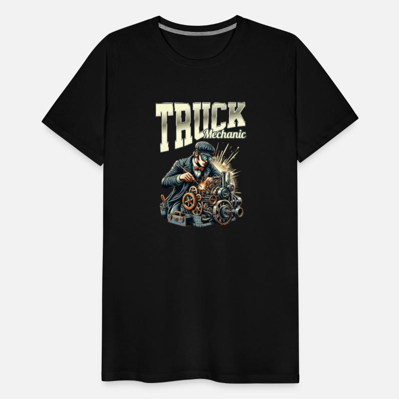 Truck Mechanic Retro Design