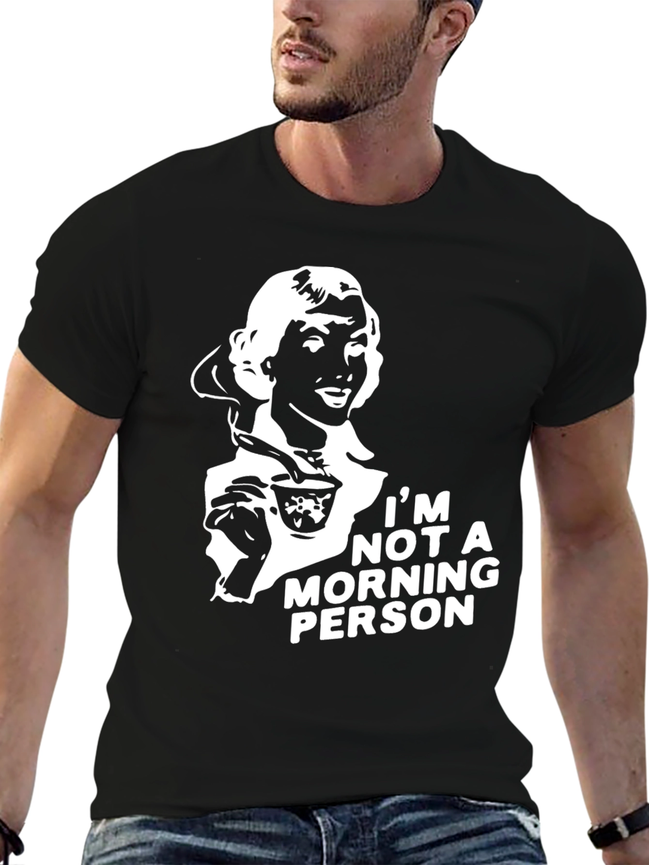 Im Not a Morning Person T-Shirt - Black