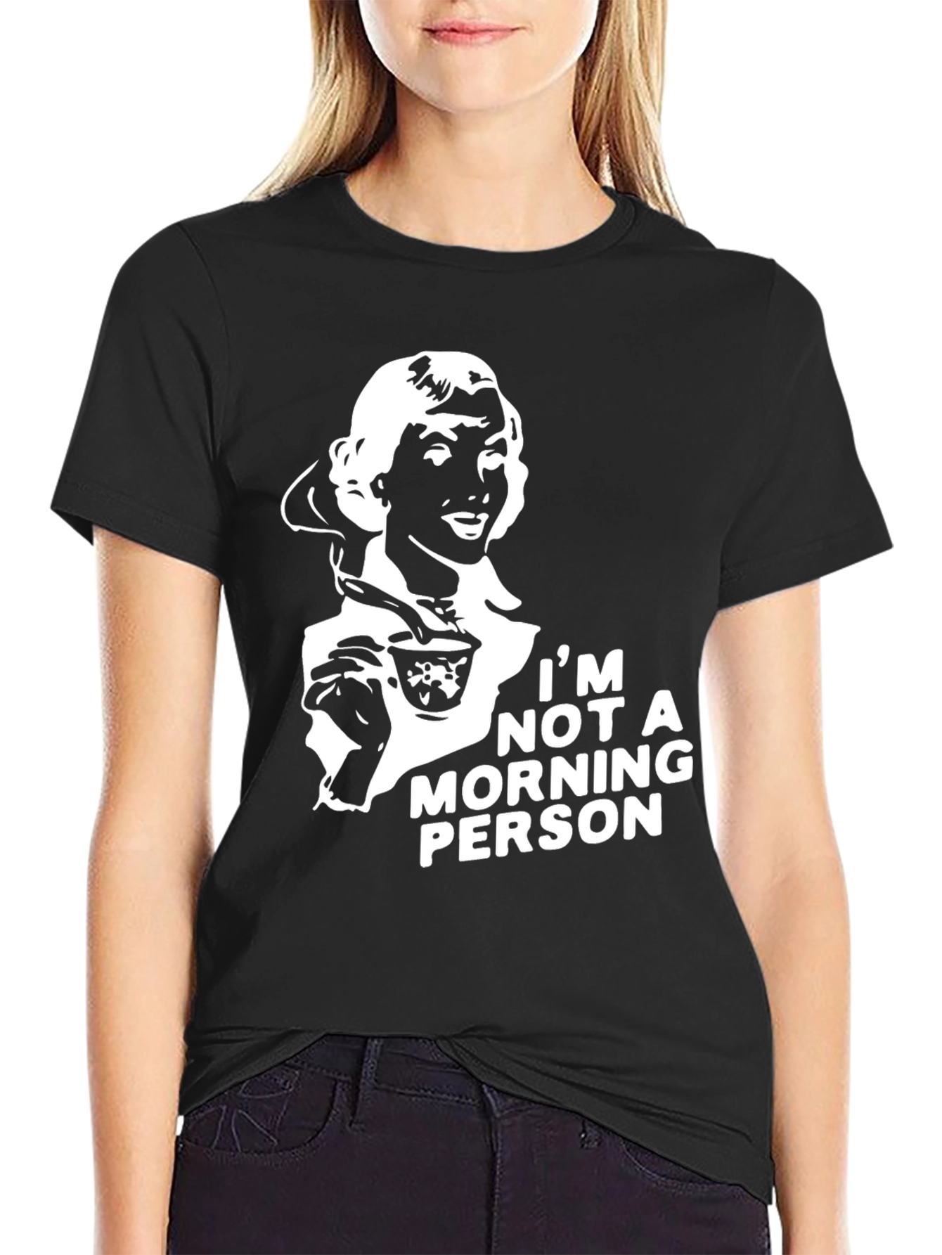 Im Not a Morning Person T-Shirt - Black