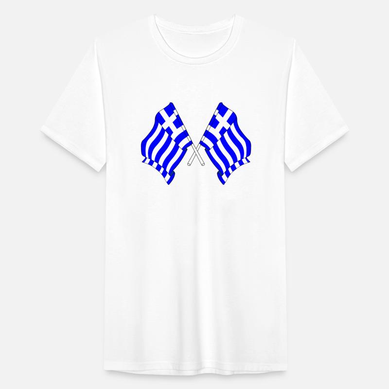 Two flags of Greece crossed