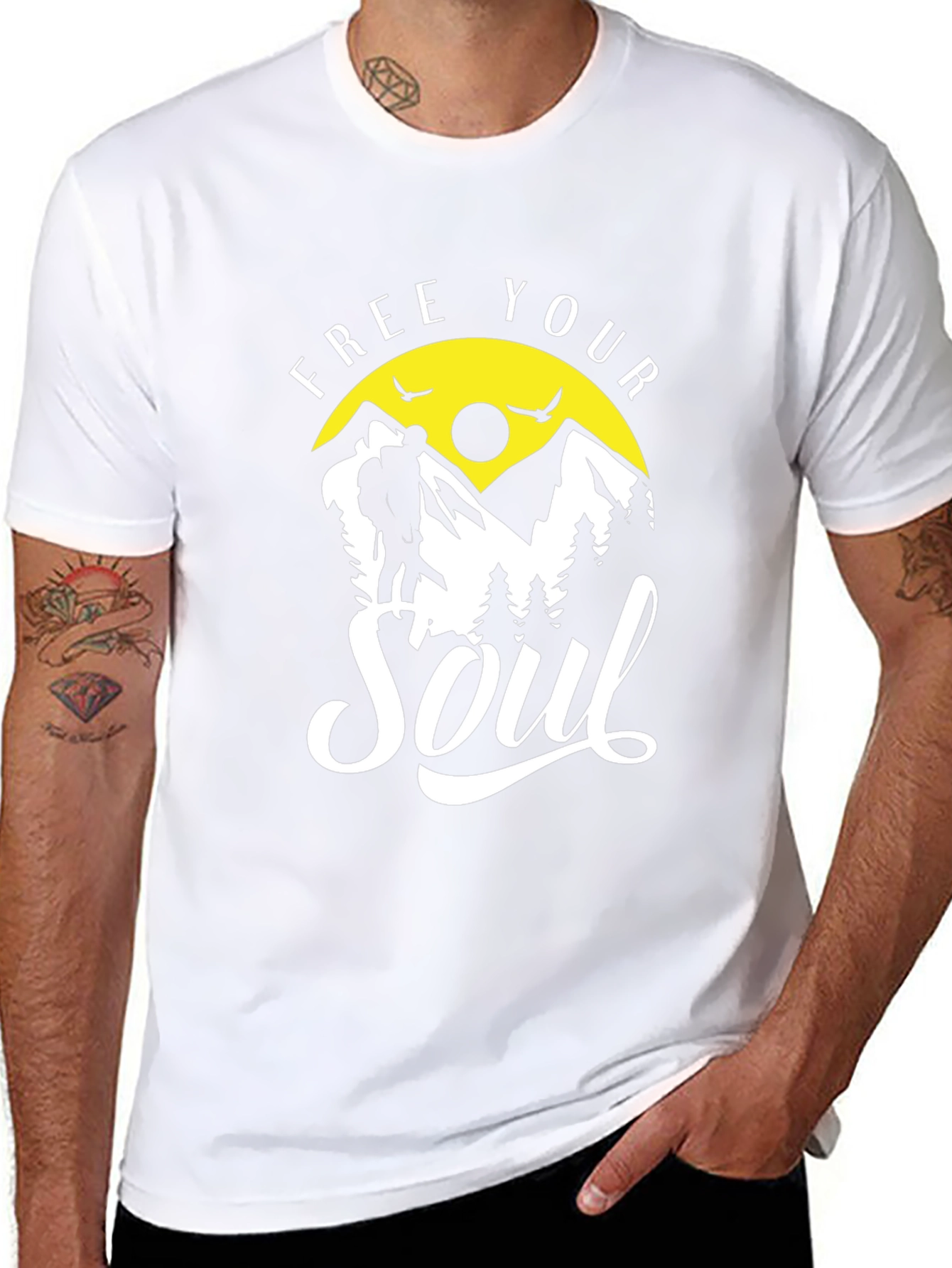 Free Your Soul Mountain Adventure Graphic Tee