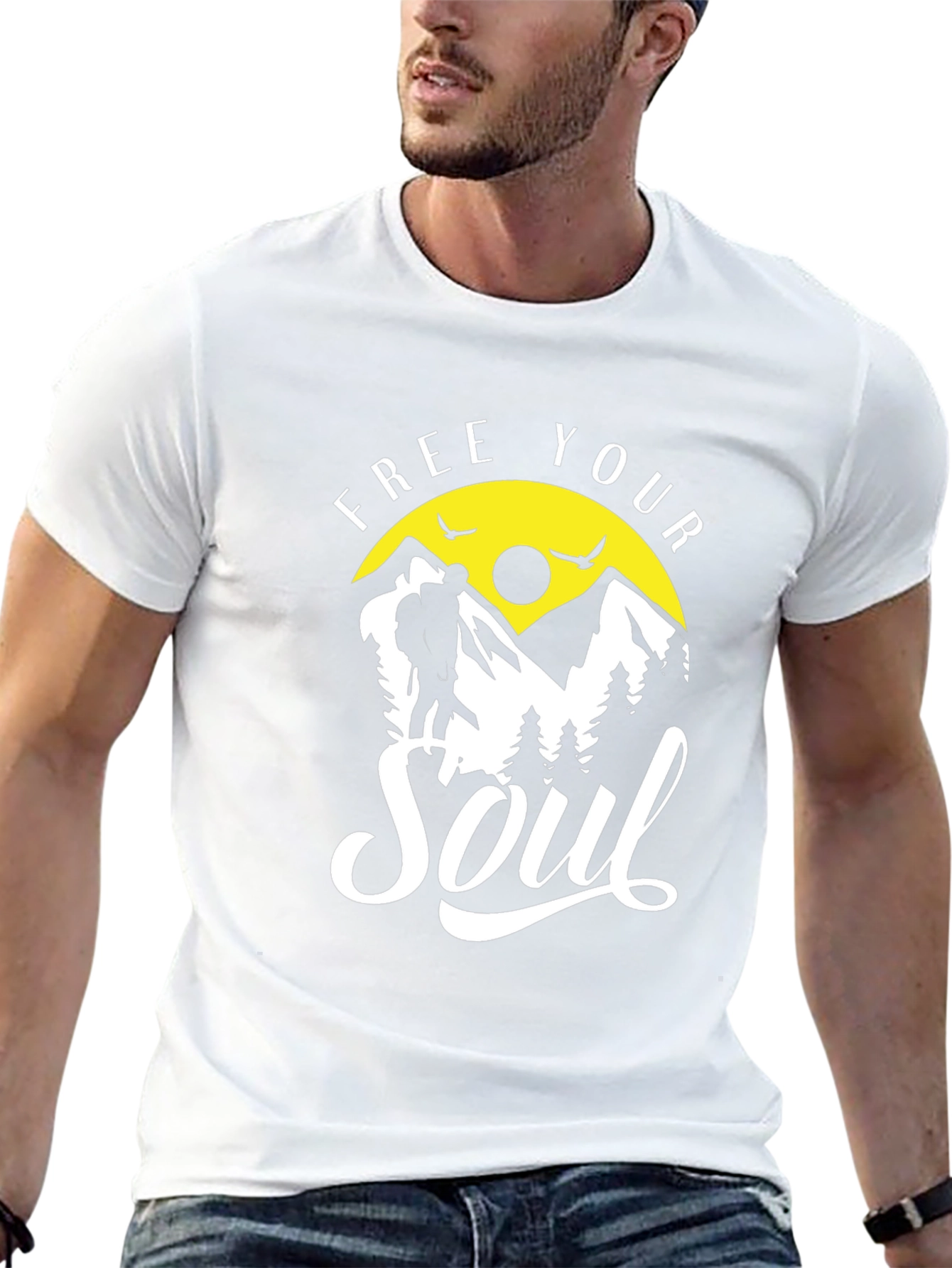 Free Your Soul Mountain Adventure Graphic Tee