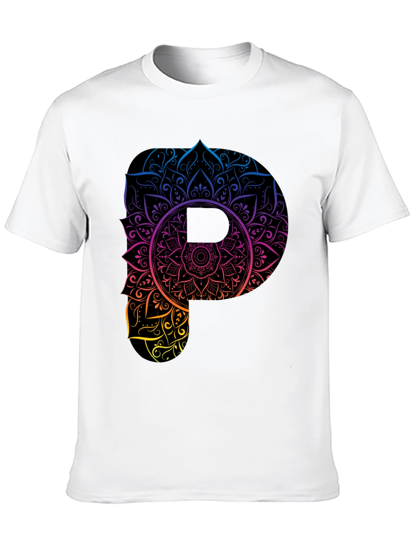 Mandala P Graphic Black T-Shirt